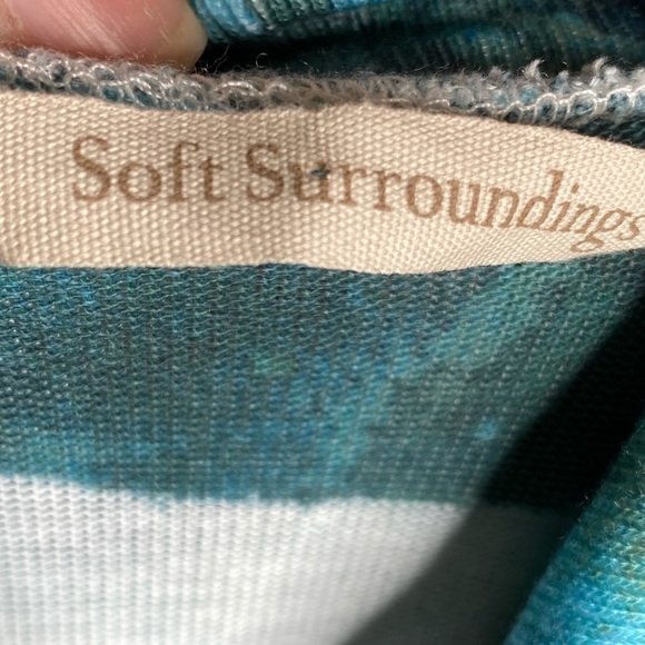 Soft Surroundings Octavia Teal Turtleneck Leaf - Picture 7 of 10